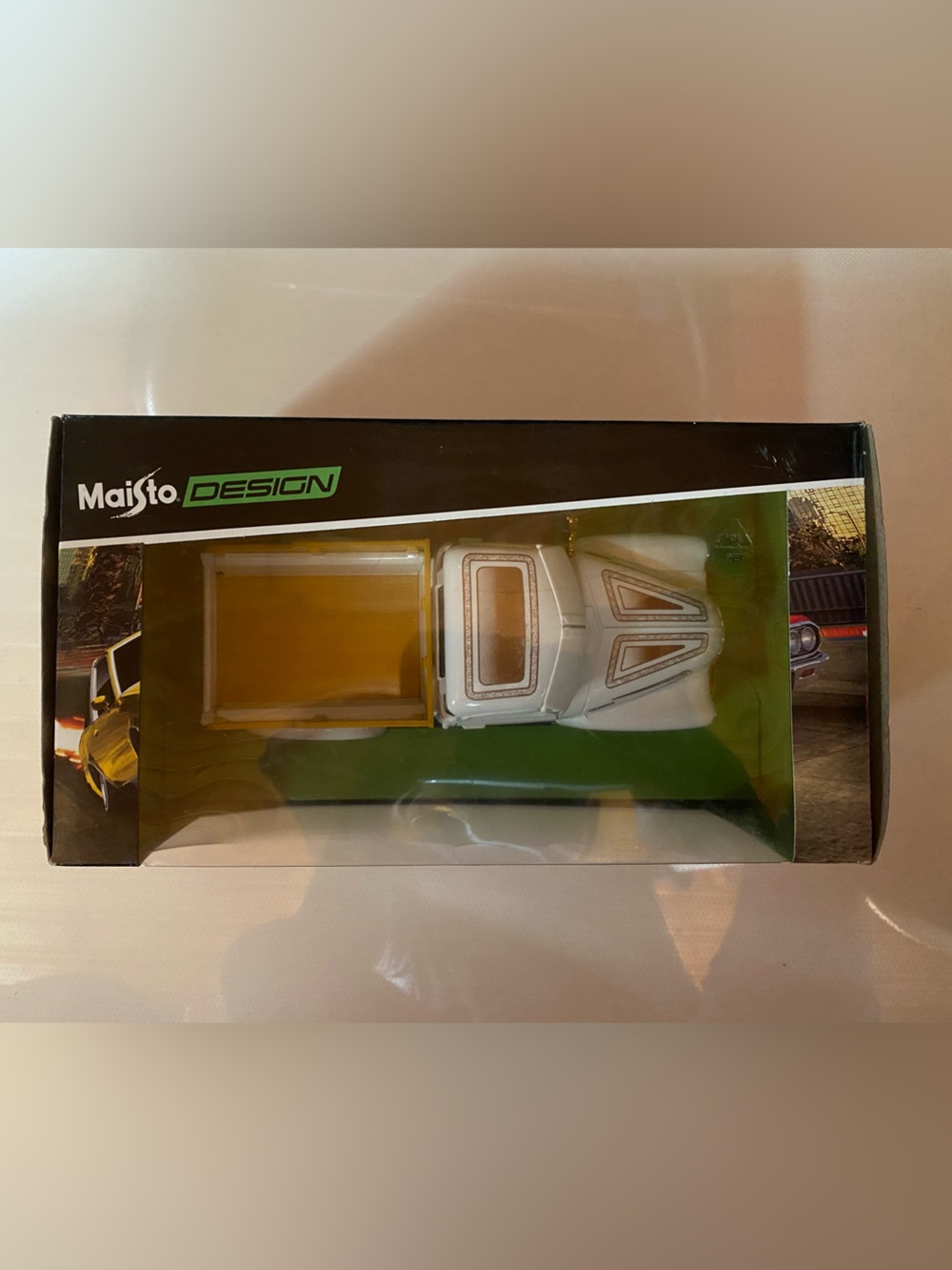 Design White and Yellow Toy Truck - Collectible Model